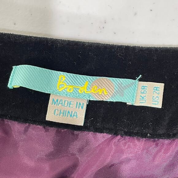 Vintage Y2k Boden Black Velvet Skirt Whimsigoth Visual Kei Forest Nymphette 2 - Picture 4 of 6